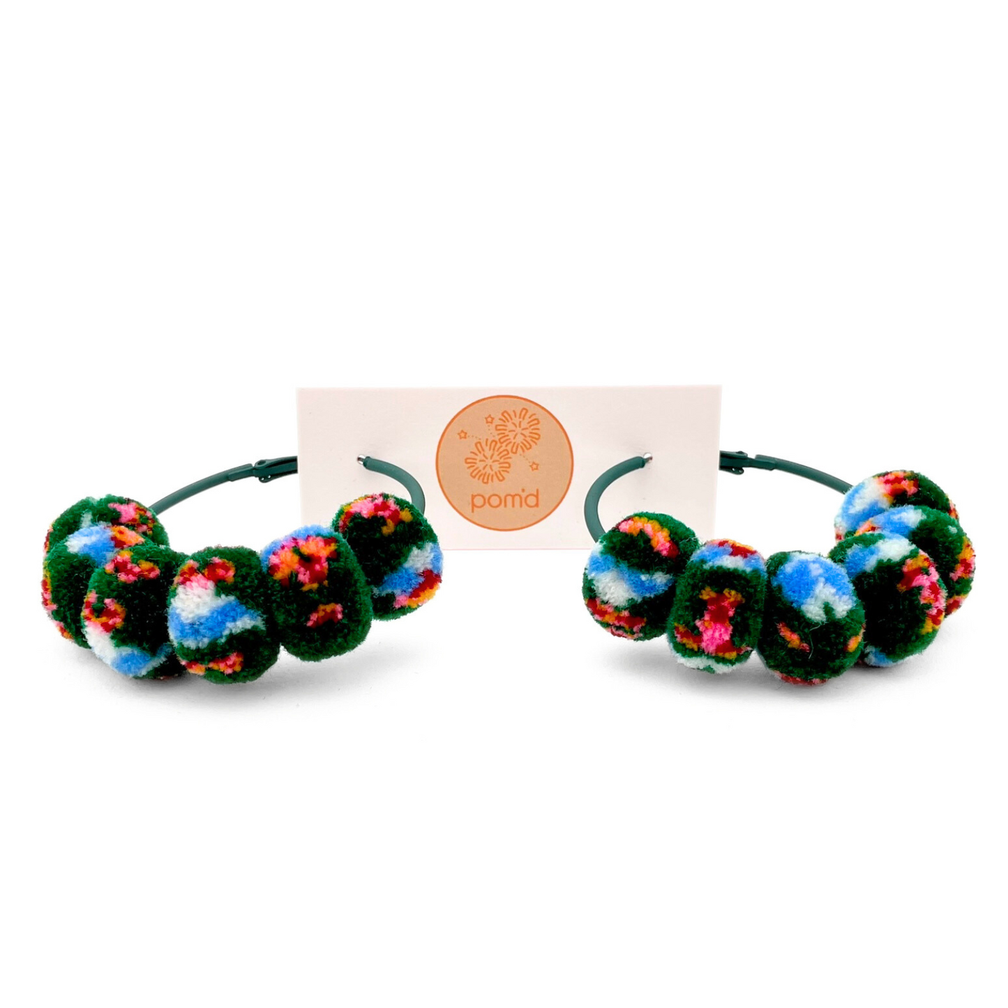 pom'd painted hoops in garden party