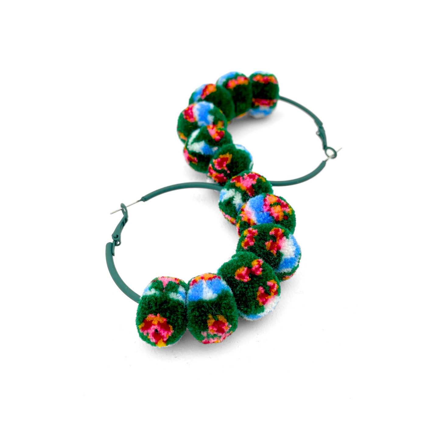 pom'd painted hoops in garden party