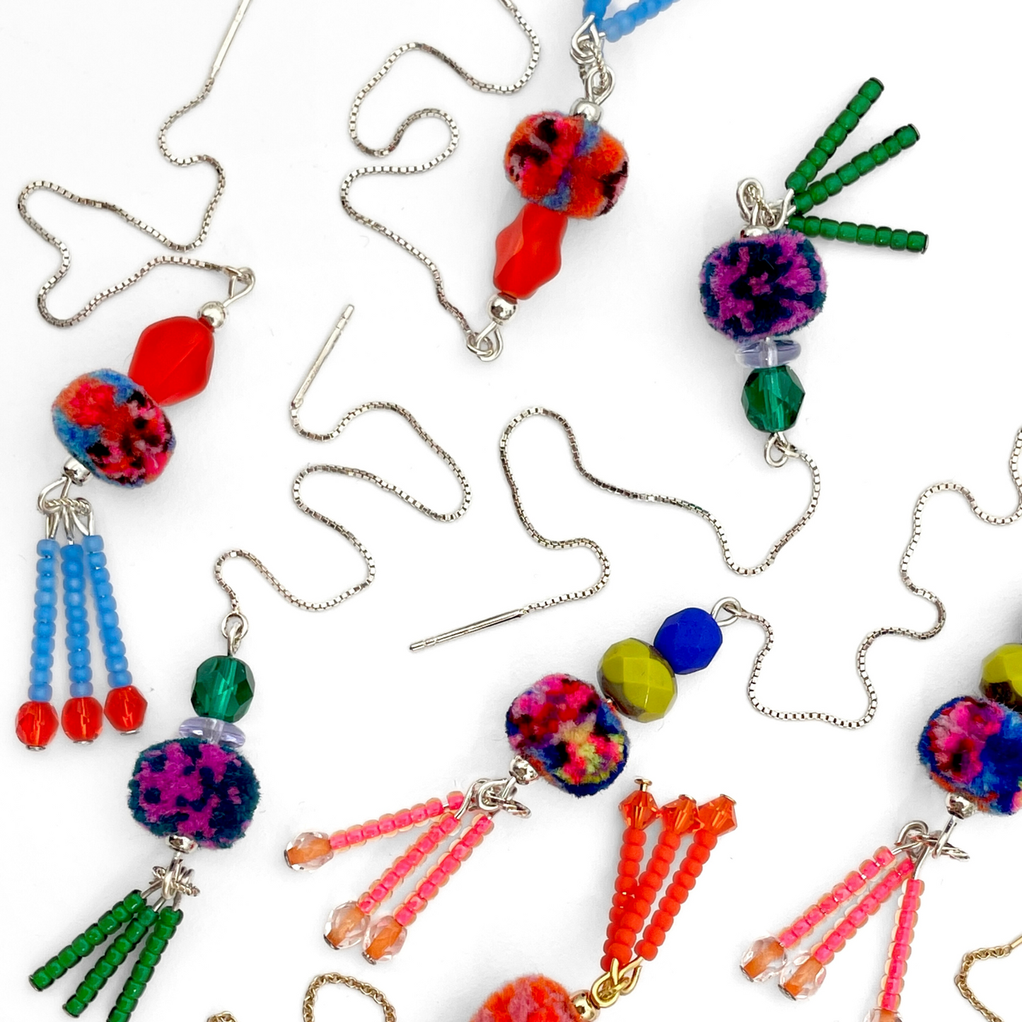 charm'd silver threaders in plum