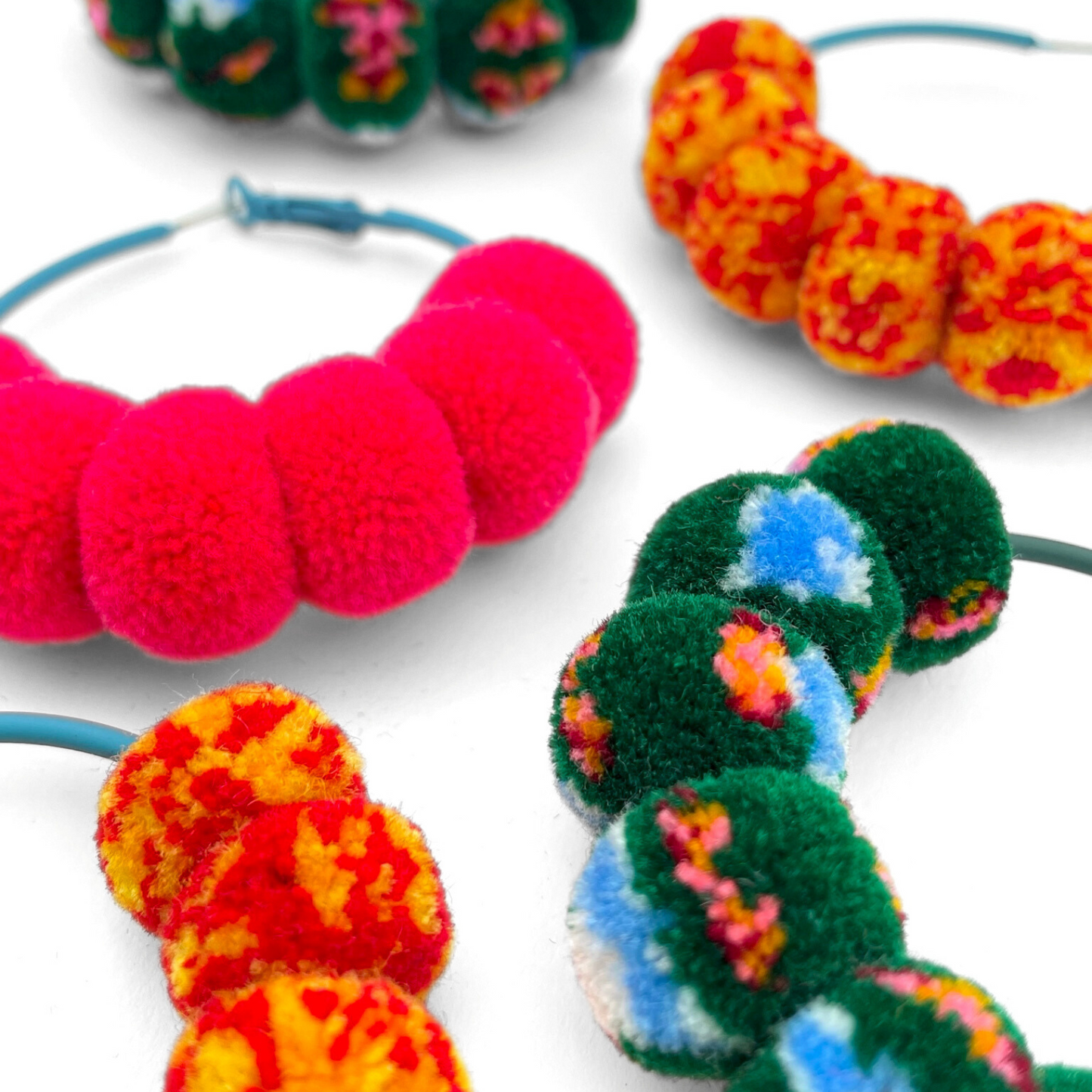 pom'd painted hoops in garden party
