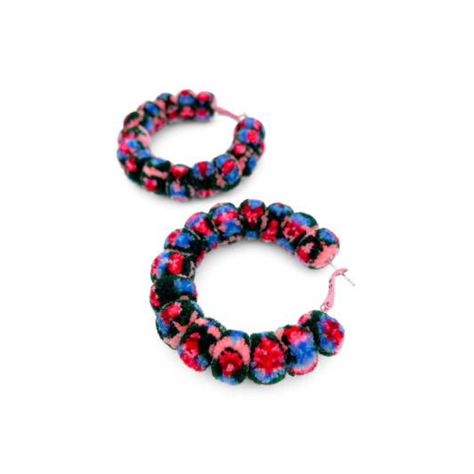 pom'd full painted hoops in bloom