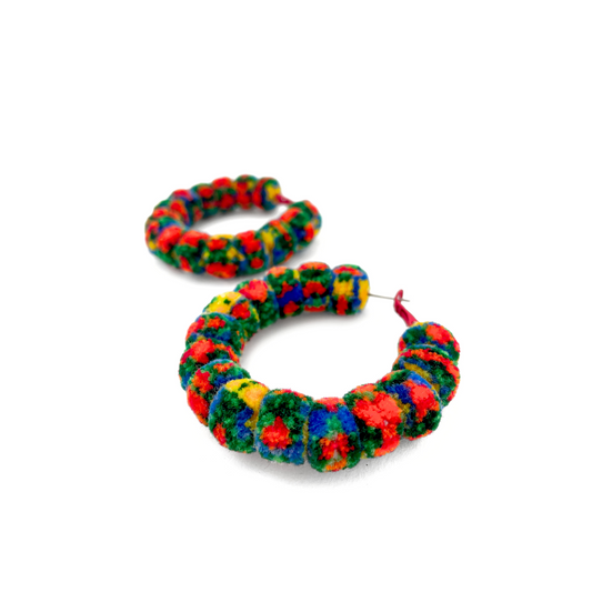 pom'd full painted hoops in majolica