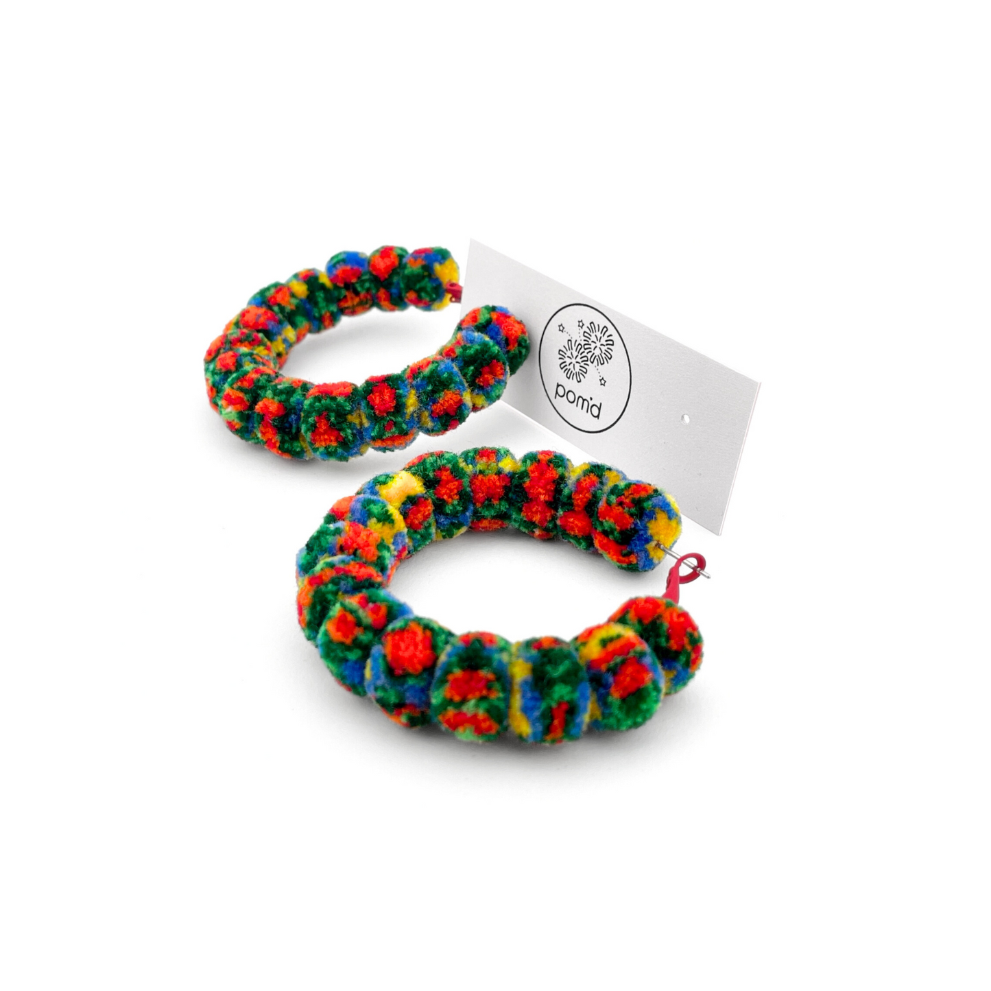 pom'd full painted hoops in majolica