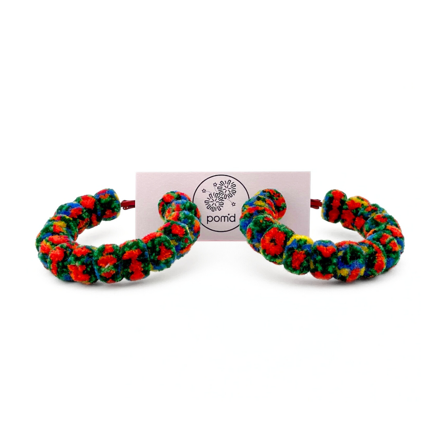 pom'd full painted hoops in majolica