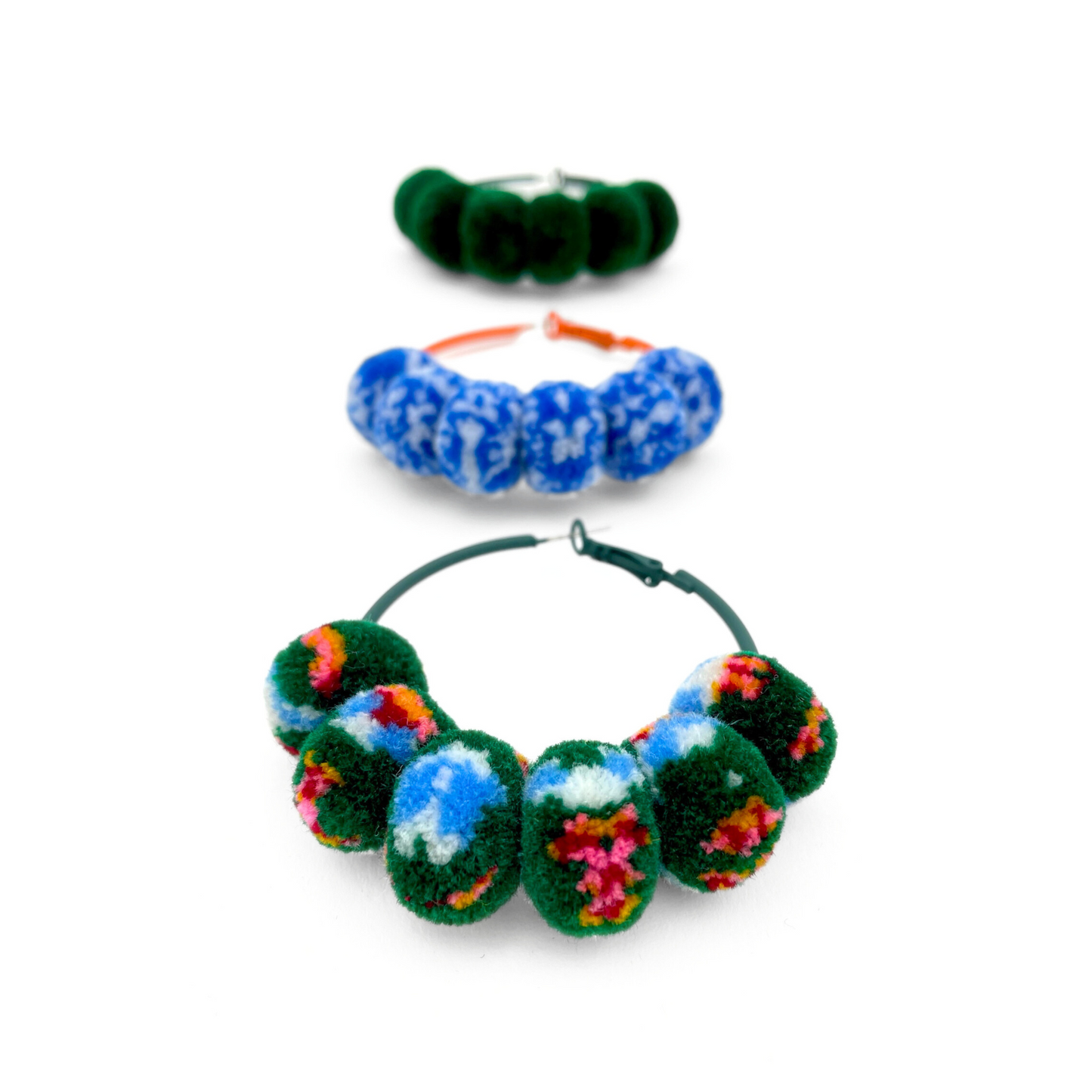 pom'd painted hoops in garden party