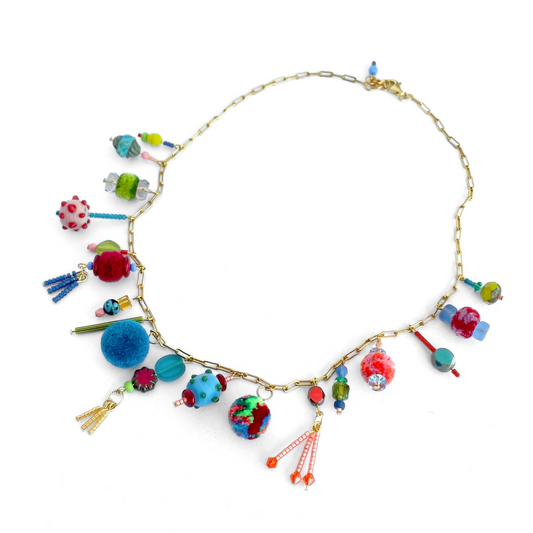 charm'd necklace in gold