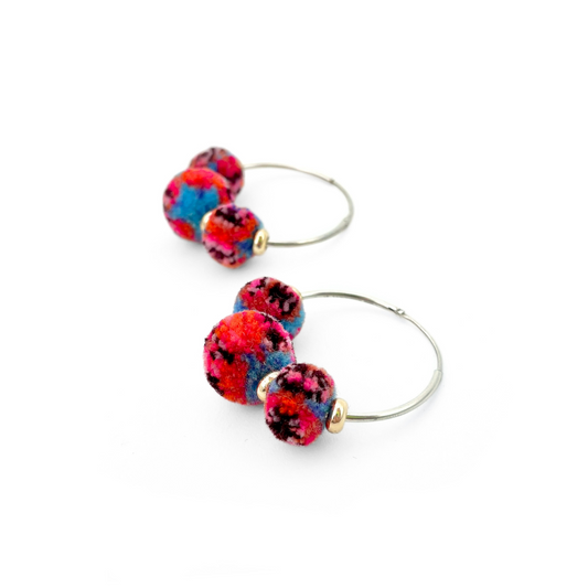 pom'd silver hoops in raja