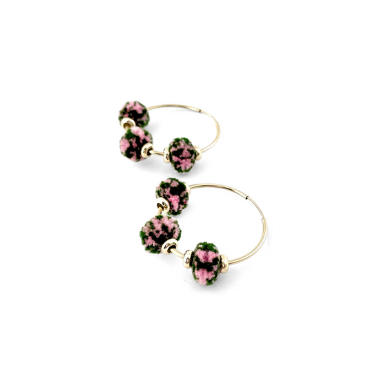 pom'd gold hoops in primrose