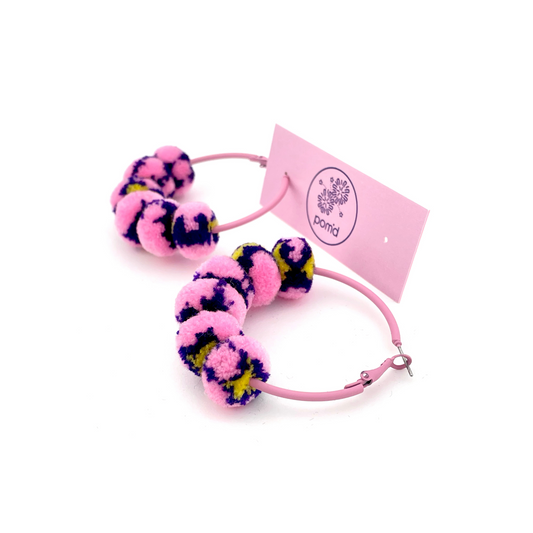 pom'd painted hoops in orchid