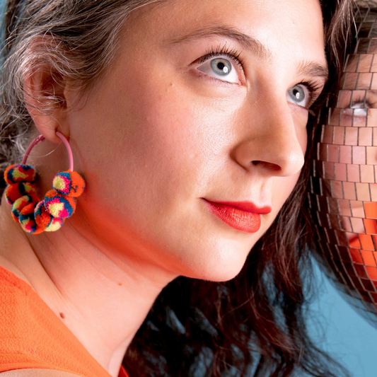 pom'd painted hoops in Bowie