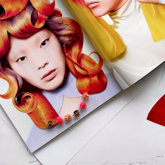 pom'd necklace in mixed iris