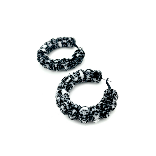 pom'd full painted hoops in marble