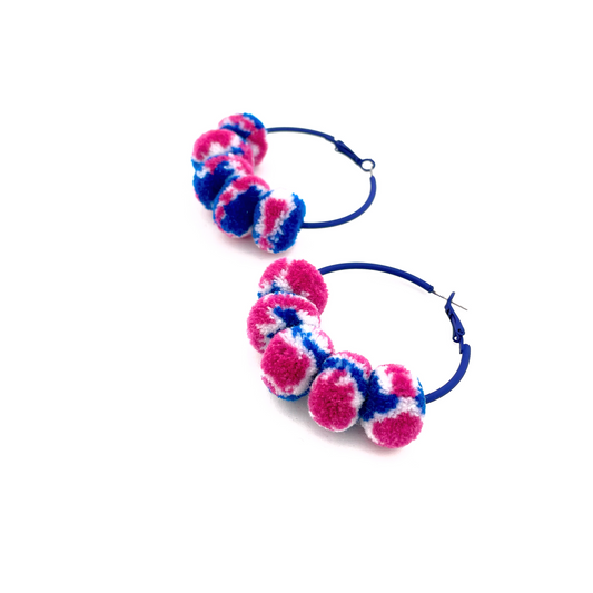 pom'd painted hoops in bazooka