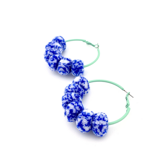 pom'd painted hoops in cloud