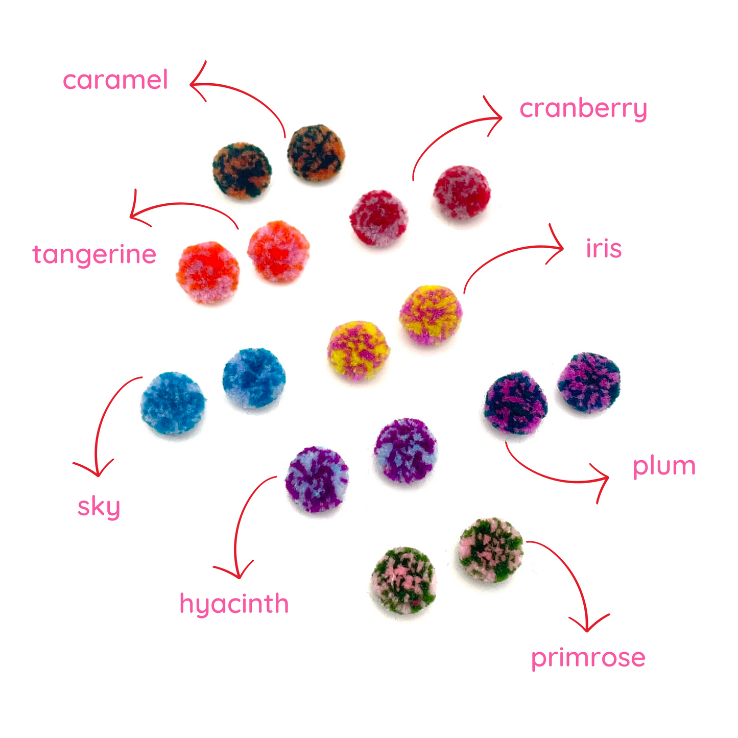 pom'd silver studs - custom