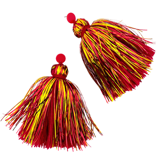 statement tassel earrings
