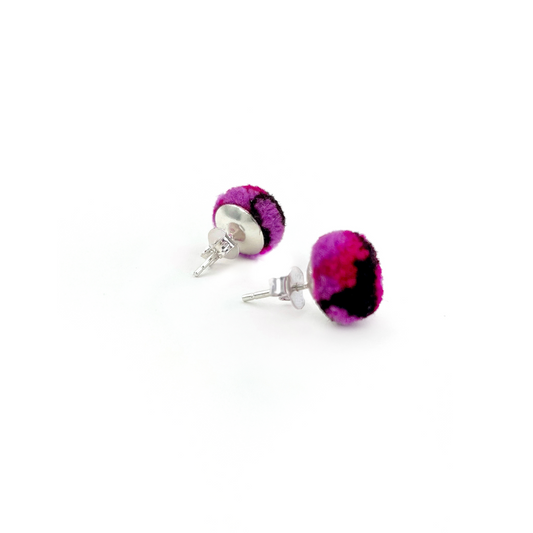 pom'd silver studs in magenta