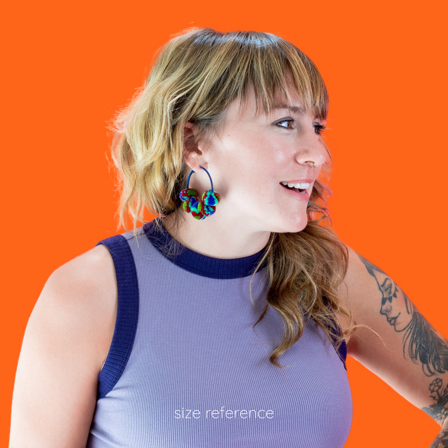 pom'd painted hoops in marble