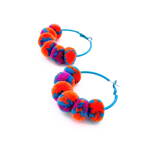 pom'd painted hoops in tango
