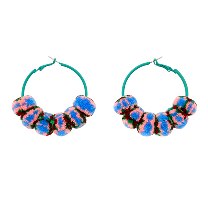 pom'd painted hoops in anemone