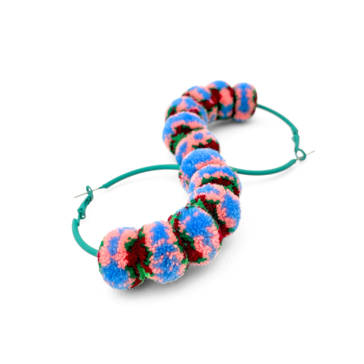 pom'd painted hoops in anemone