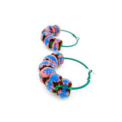 pom'd painted hoops in anemone