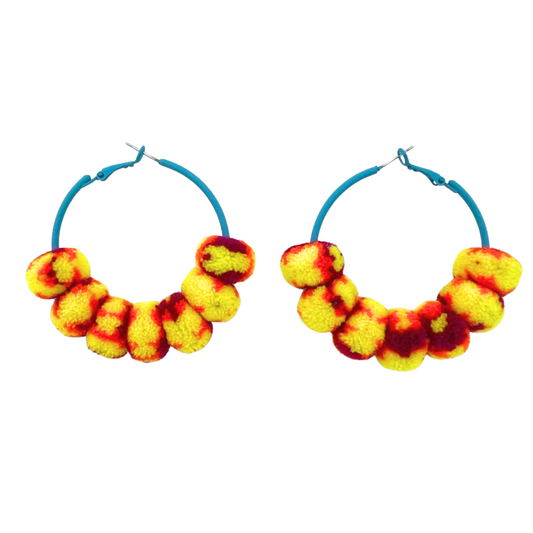 pom'd painted hoops in torch