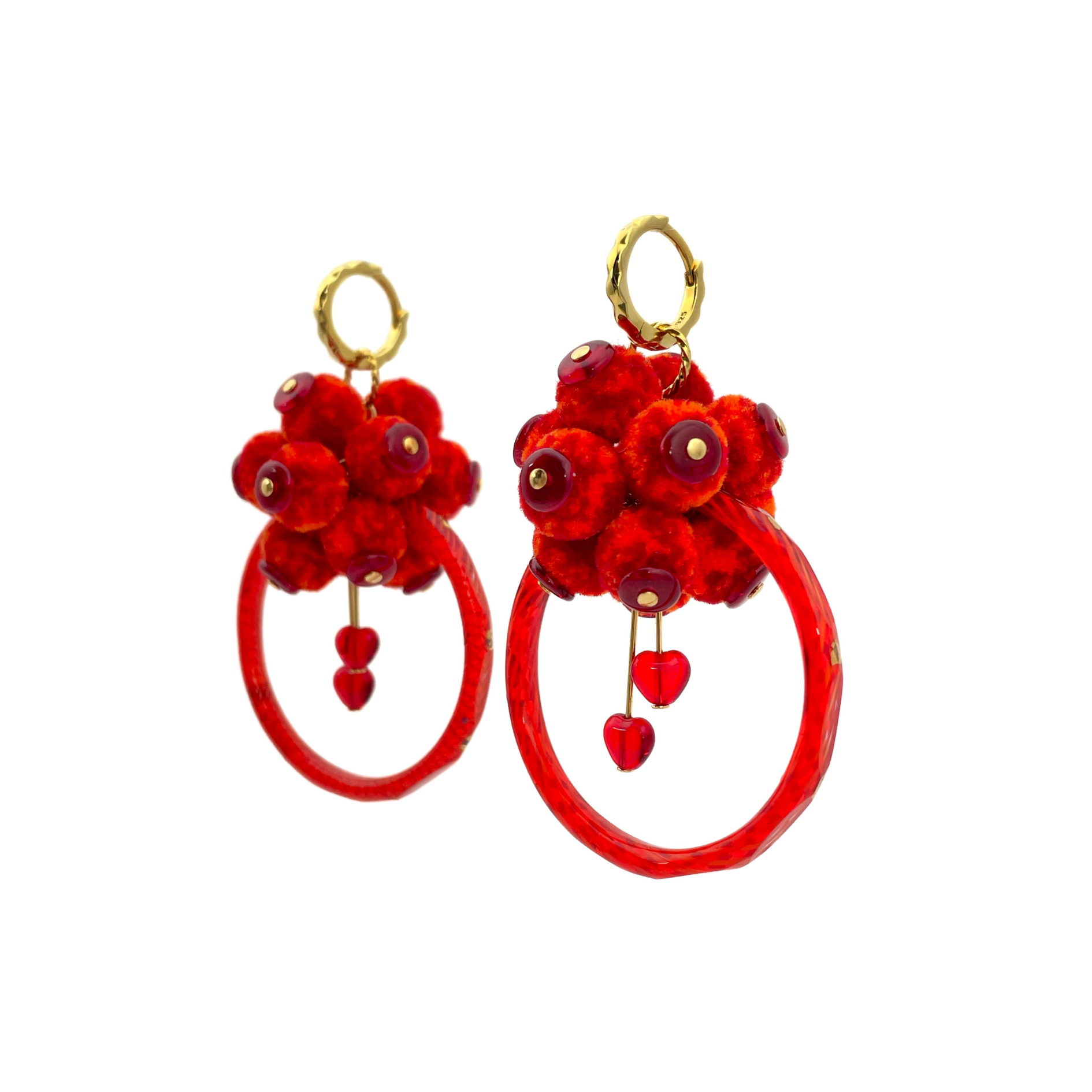Red earrings 2025 club factory