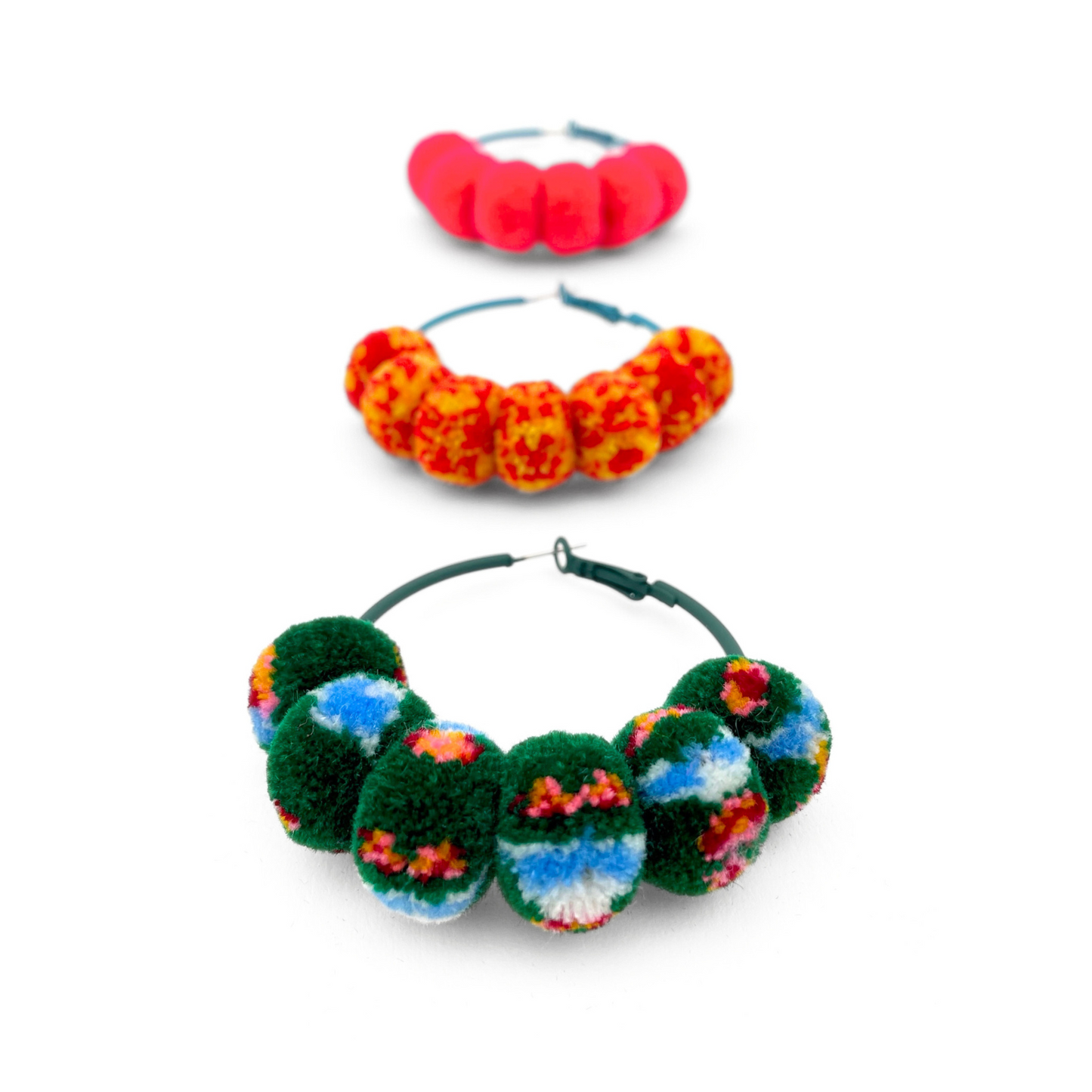 pom'd painted hoops in garden party