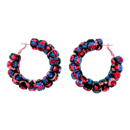 pom'd full painted hoops in bloom