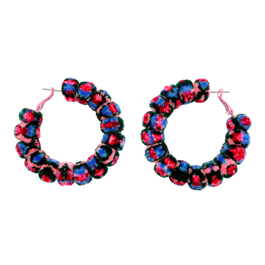 pom'd full painted hoops in bloom