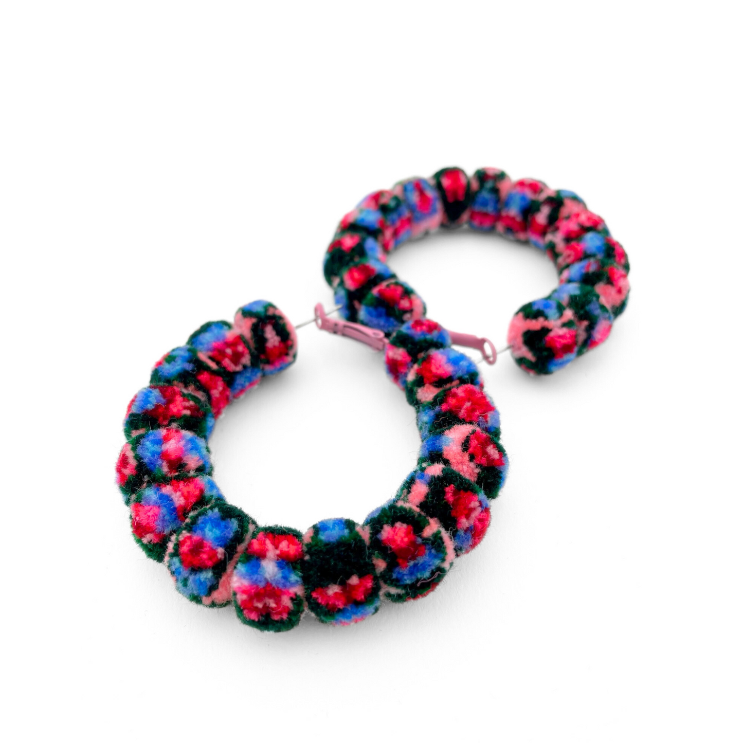 pom'd full painted hoops in bloom