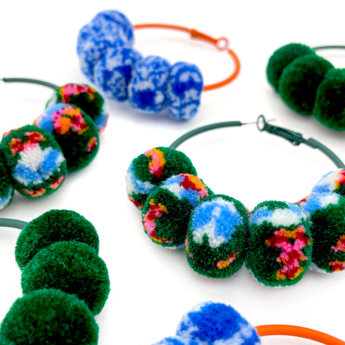 pom'd painted hoops in garden party