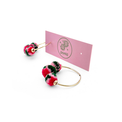 pom'd gold hoops in rose