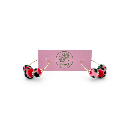 pom'd gold hoops in rose