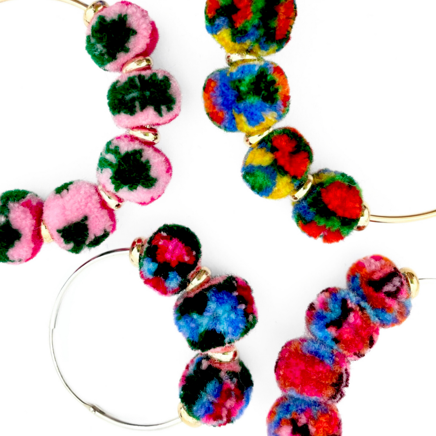 pom'd gold hoops in rose