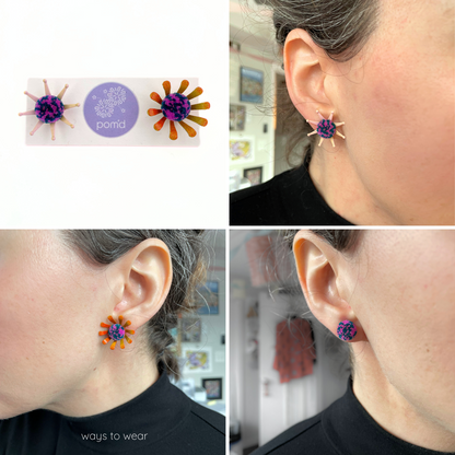 bloom'd studs in plum