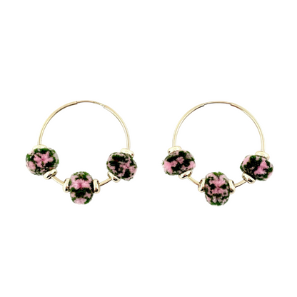 pom'd gold hoops in primrose