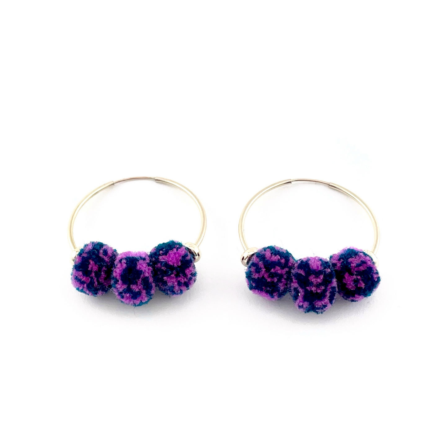 pom'd gold hoops in plum