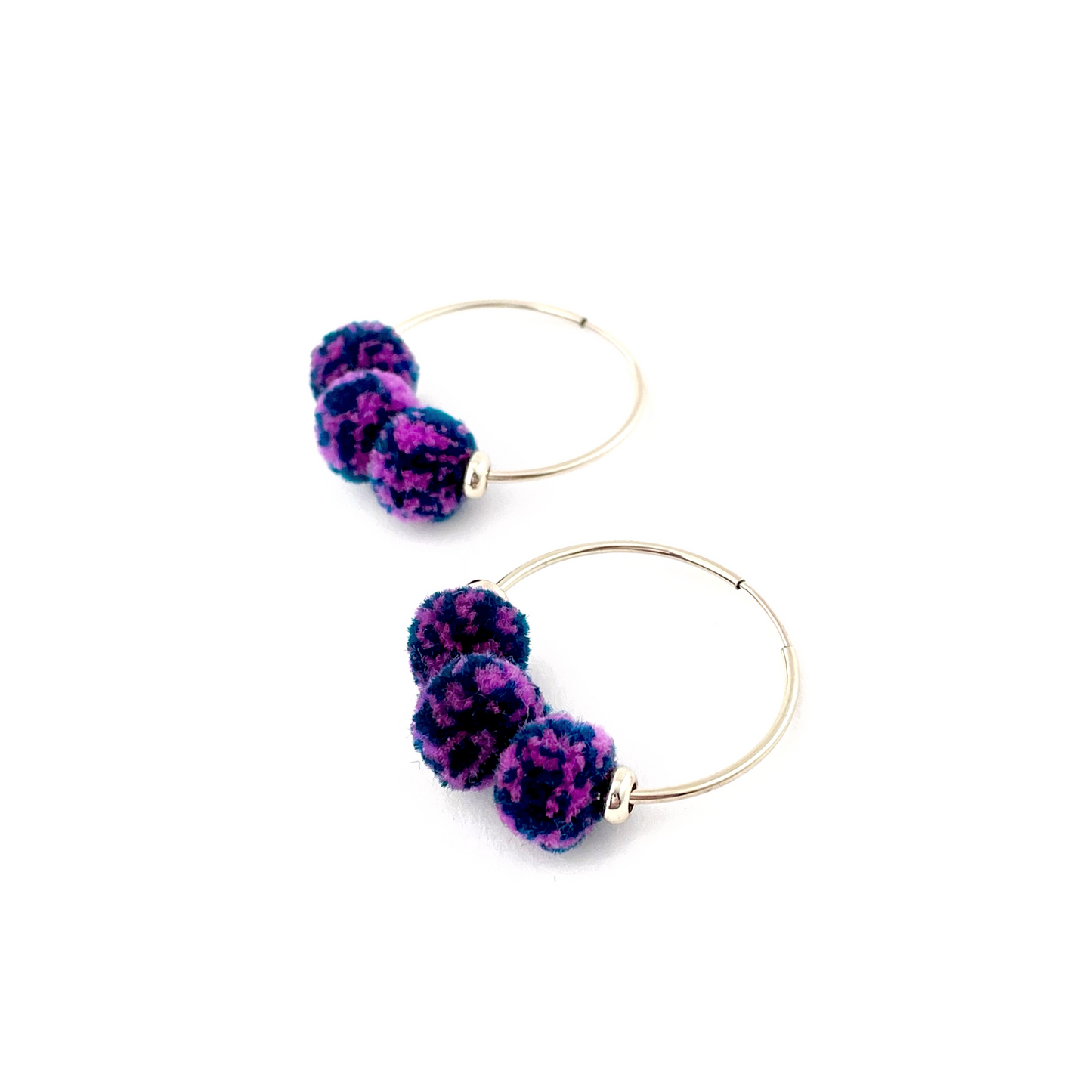 pom'd gold hoops in plum
