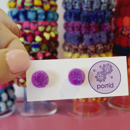 pom'd silver studs - custom