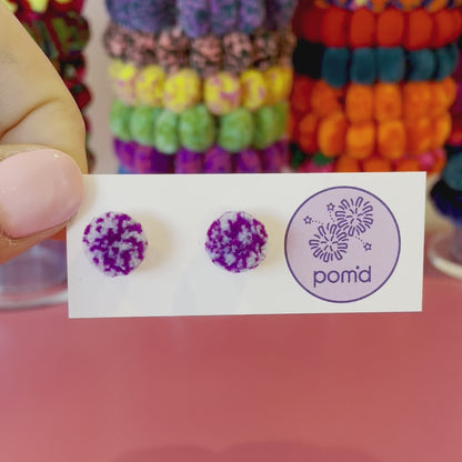 pom'd silver studs - custom