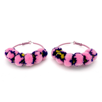 pom'd painted hoops in orchid
