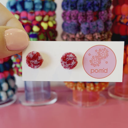 pom'd silver studs - custom