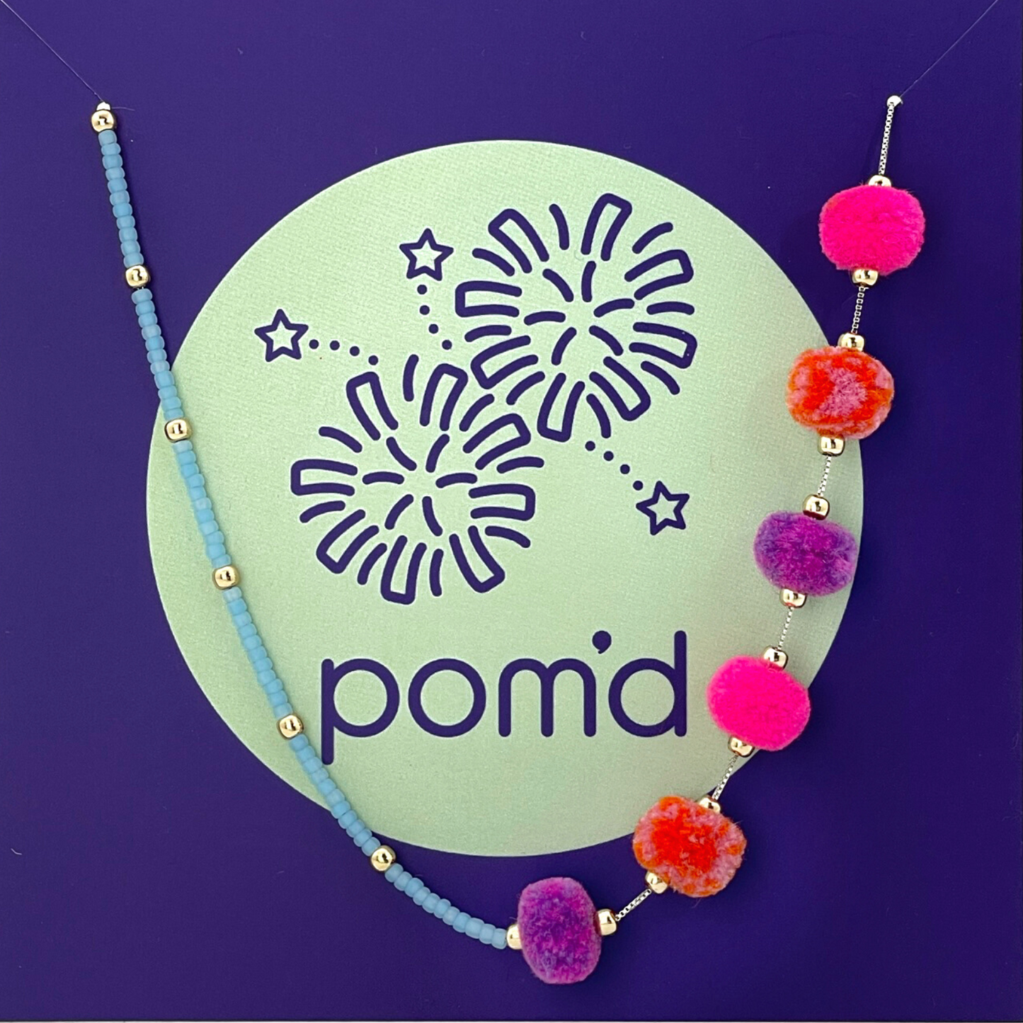 pom'd necklace in chiclets