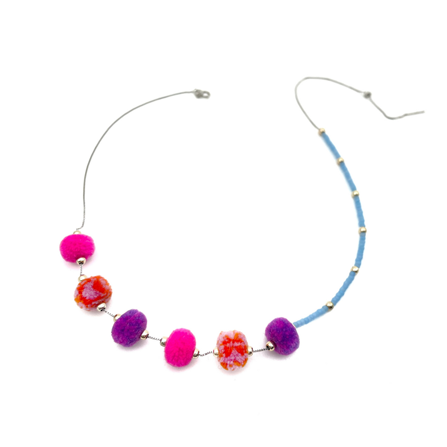 pom'd necklace in chiclets