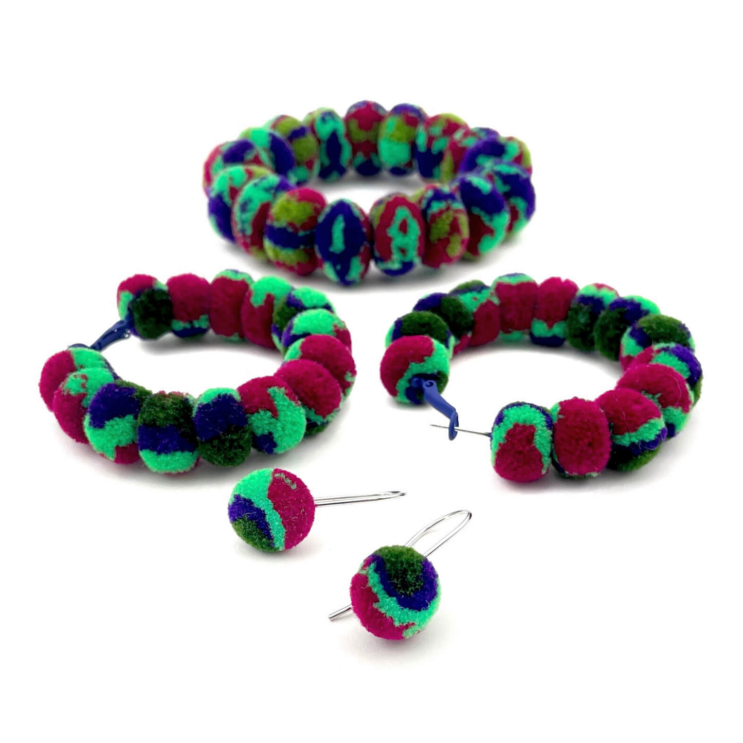 pom'd full painted hoops in hunter