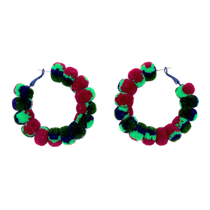 pom'd full painted hoops in hunter