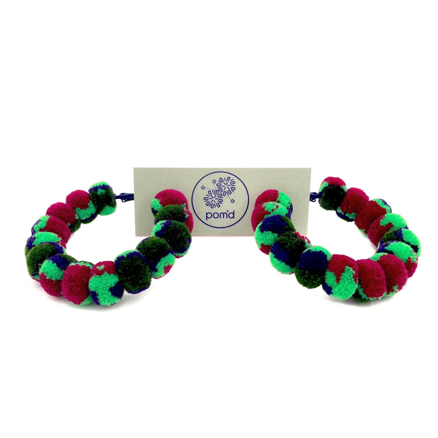 pom'd full painted hoops in hunter