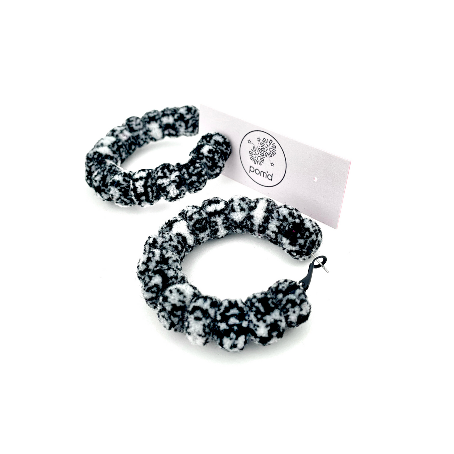 pom'd full painted hoops in marble